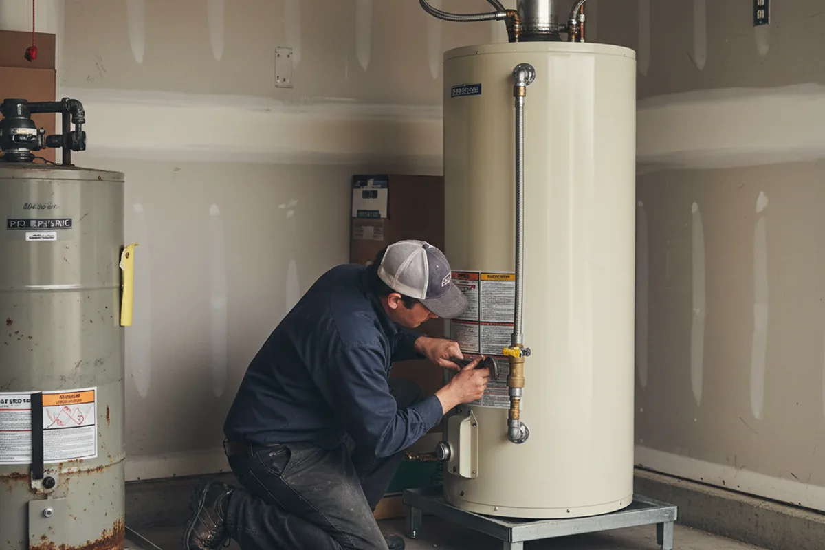 Water heater and shutoff valve replacement in Owingsville